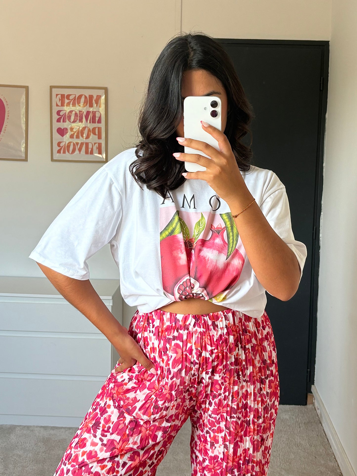 Pantalon Eléa - Fleuris fushia