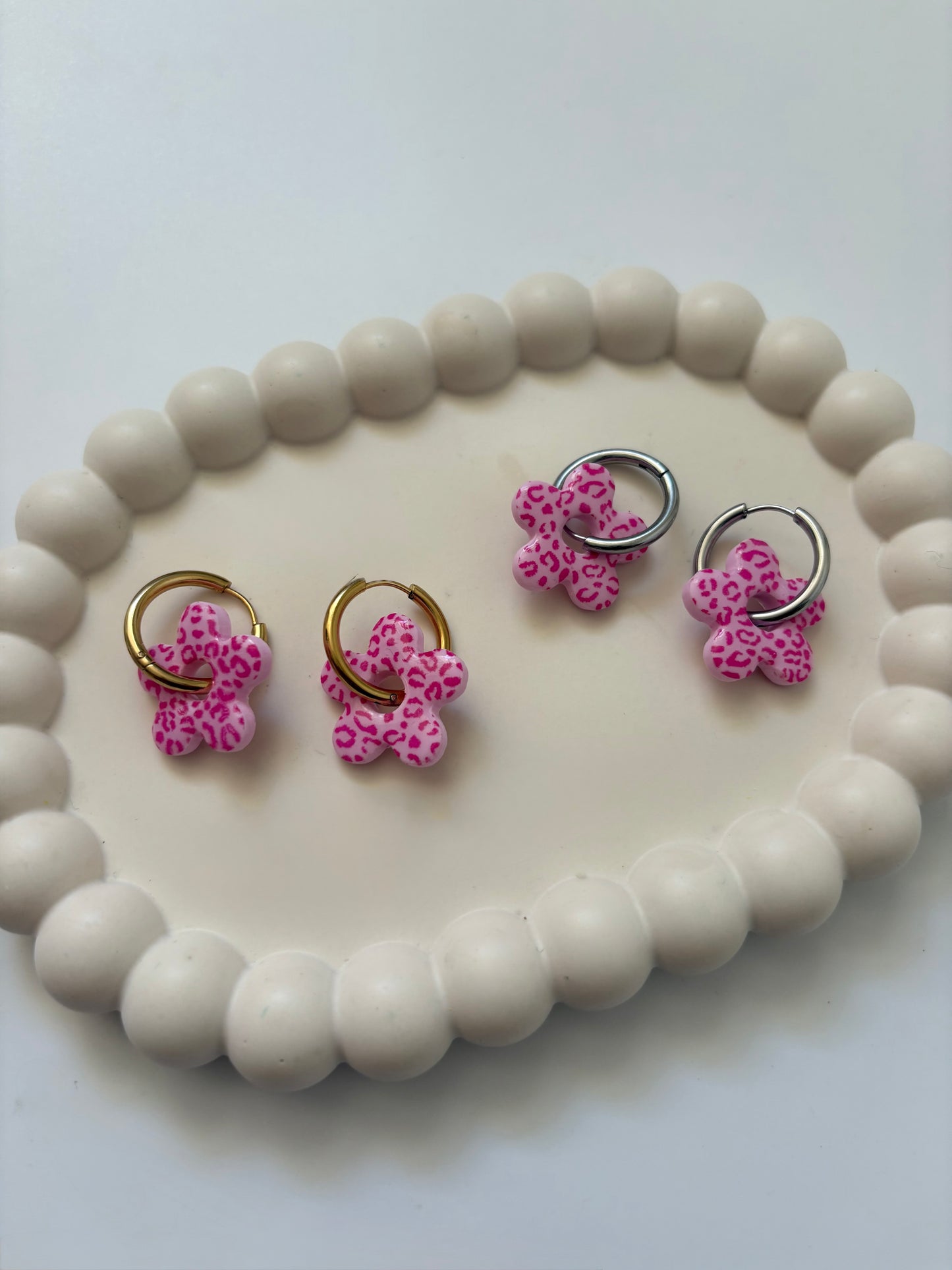 Boucles Flora - Léopard rose
