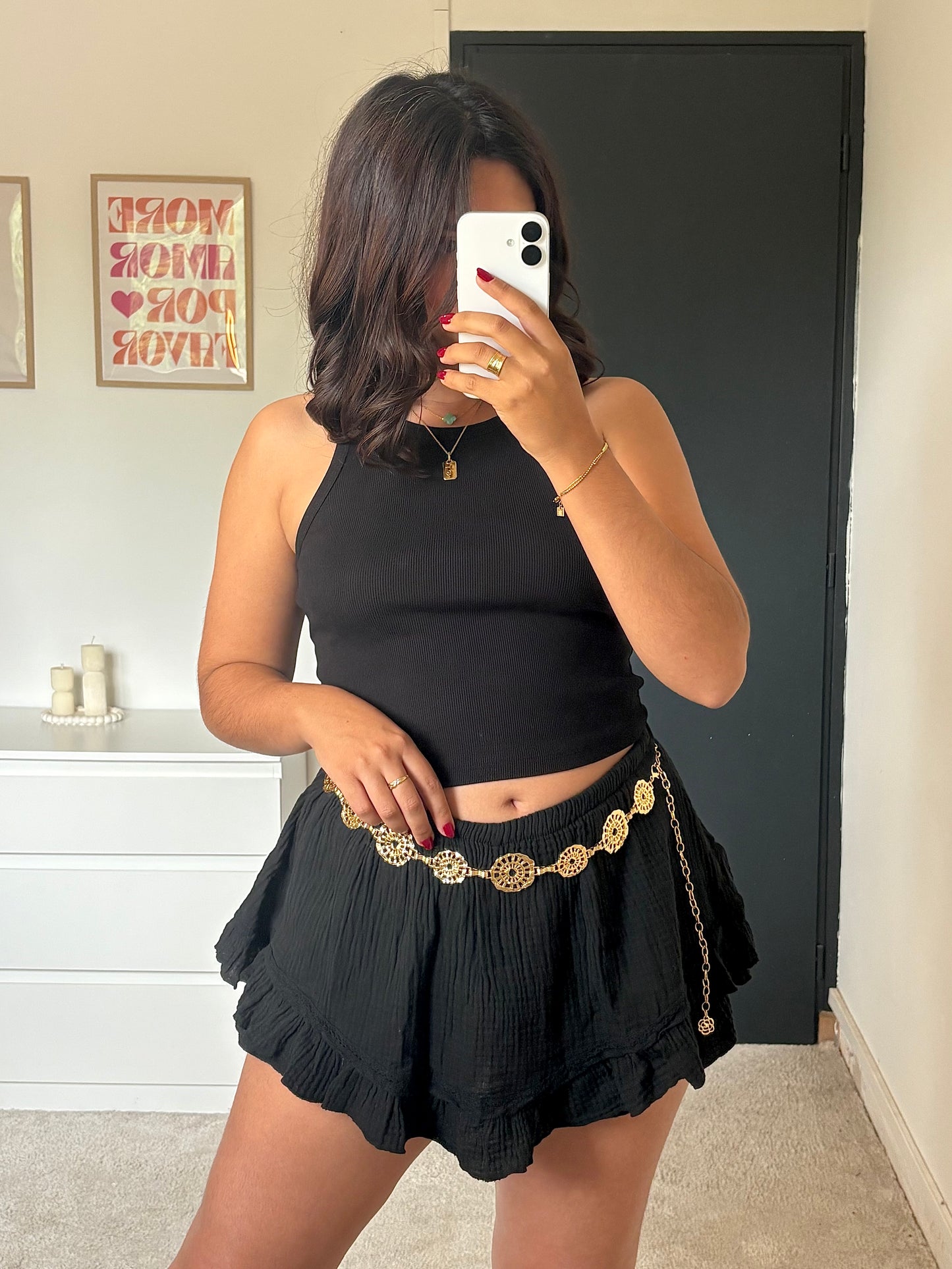 Jupe-short Lisa - Noire
