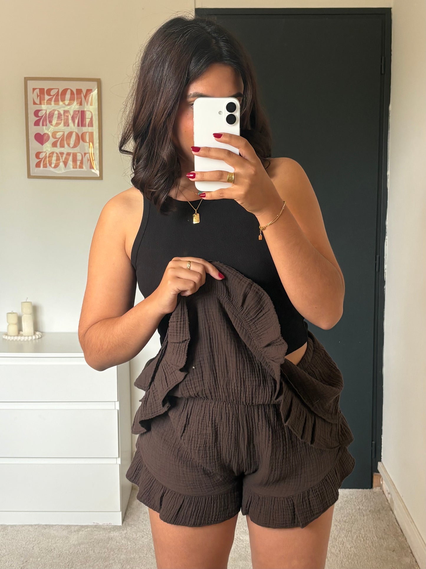 Jupe-short Lisa - Marron