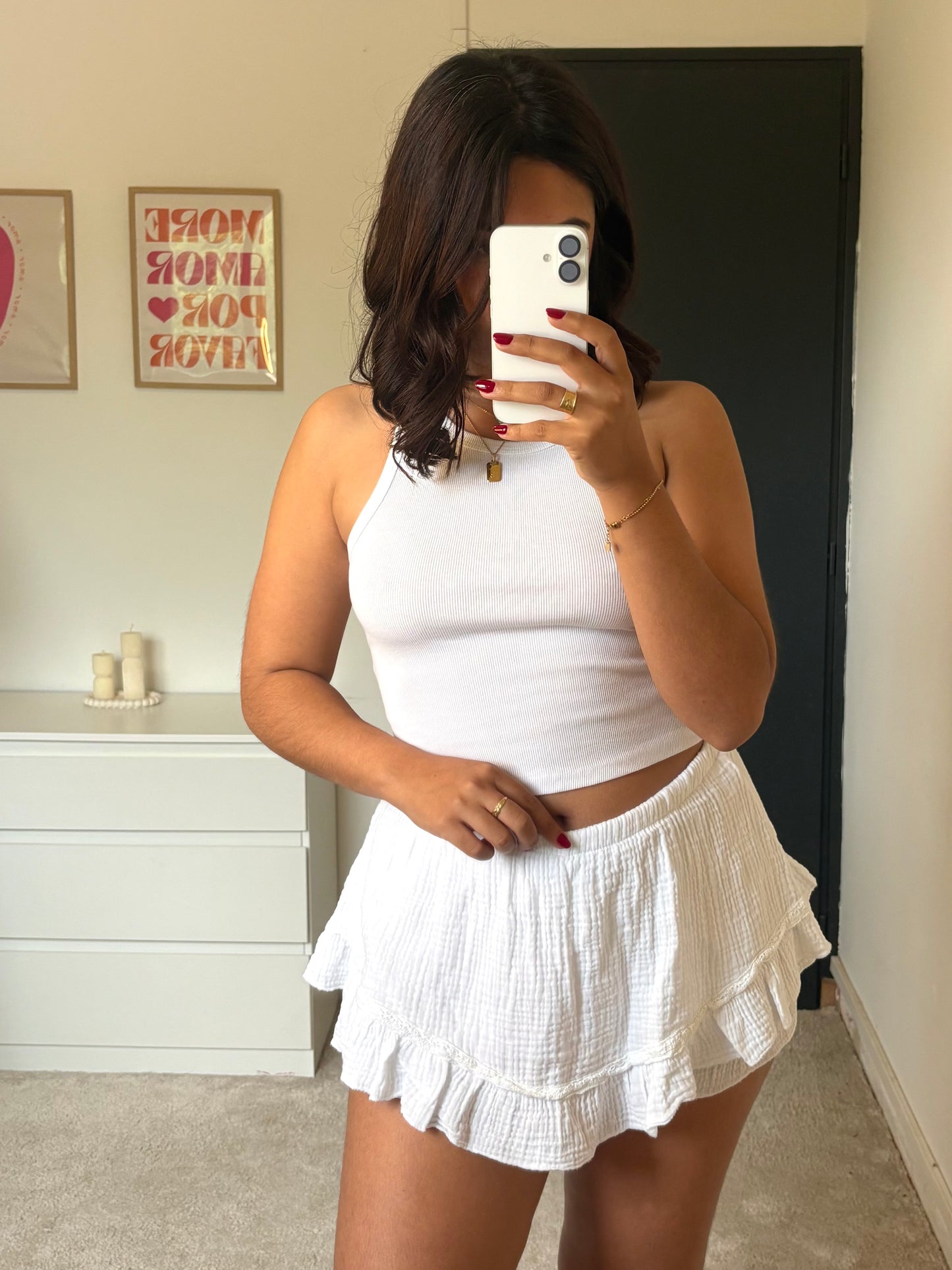 Jupe-short Lisa - Blanc