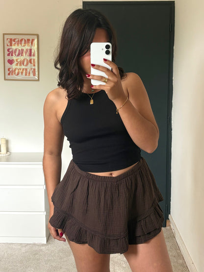 Jupe-short Lisa - Marron