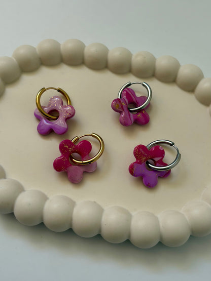 Boucles Flora - Marbré rose